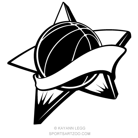 Basketball Star Banner Sportsartzoo