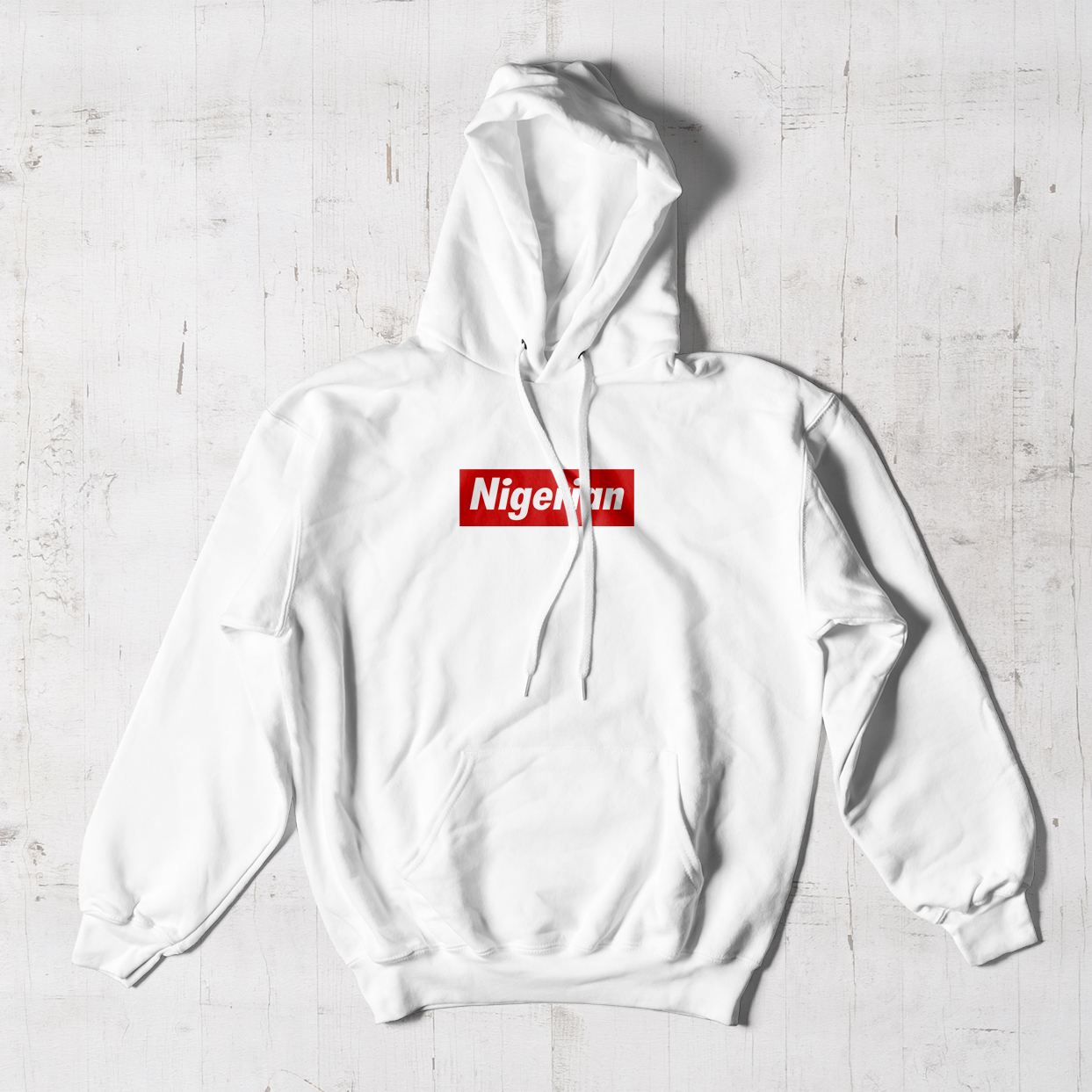 supreme white and red hoodie