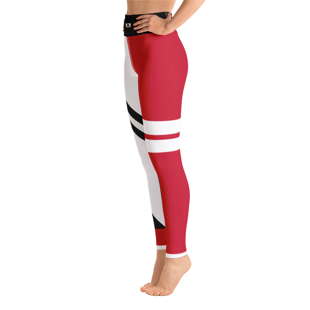 red gym leggings