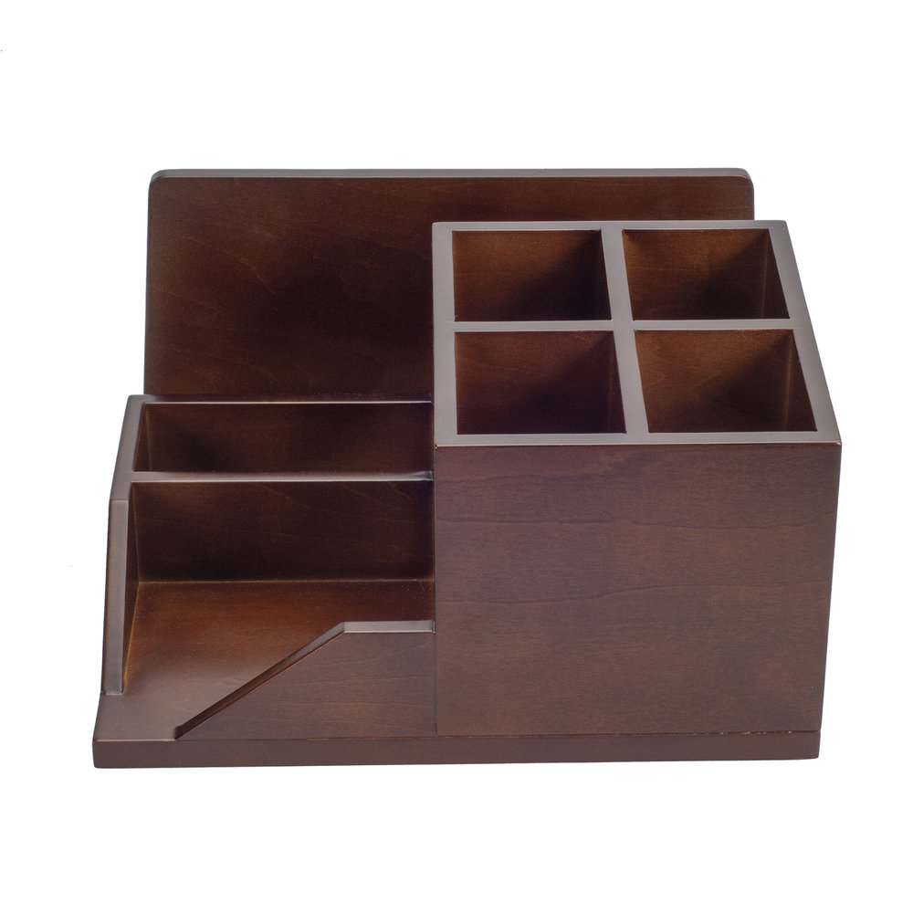 Classic Wood Desktop Organizer With Compartments Mobilevision