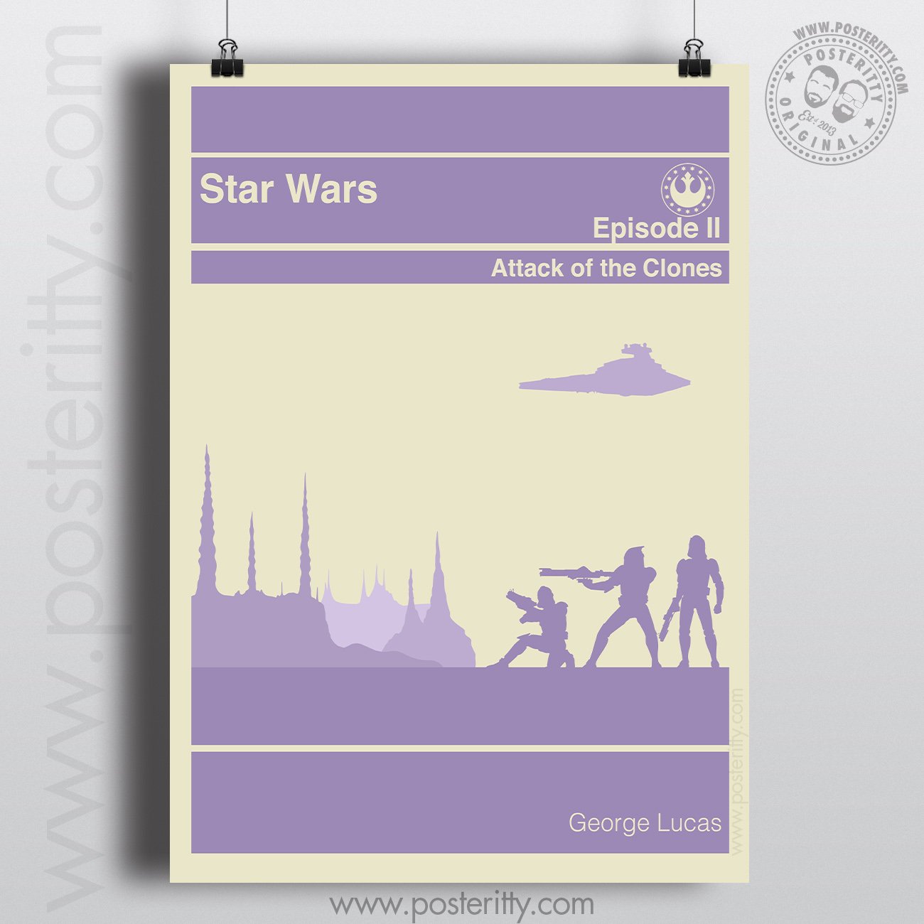 STAR WARS Book Covers x 7 Minimalist Movie Poster Posteritty Minimal Jedi Hope 