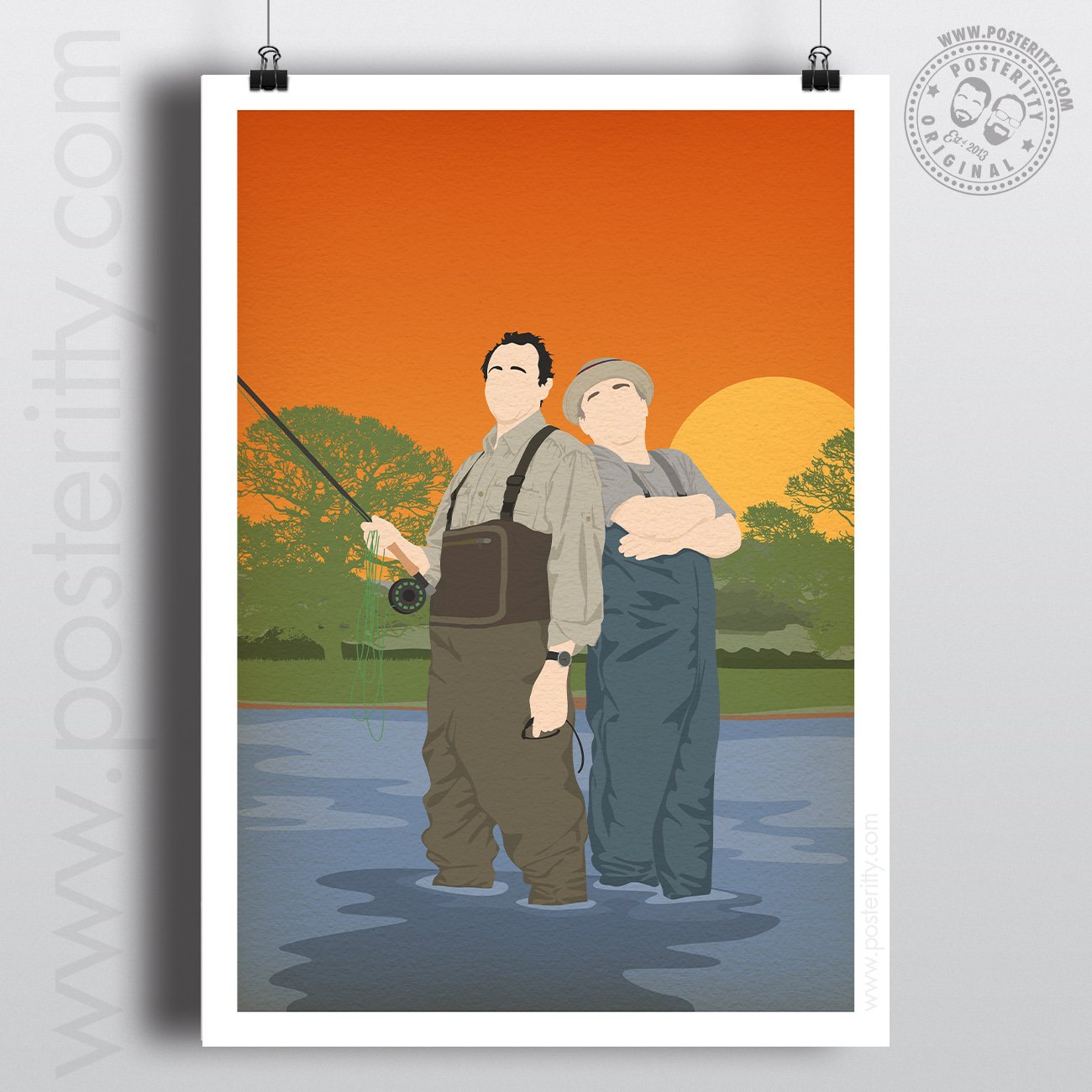 Gone Fishing (Bob Mortimer & Paul Whitehouse) - Minimalist Poster —  Posteritty