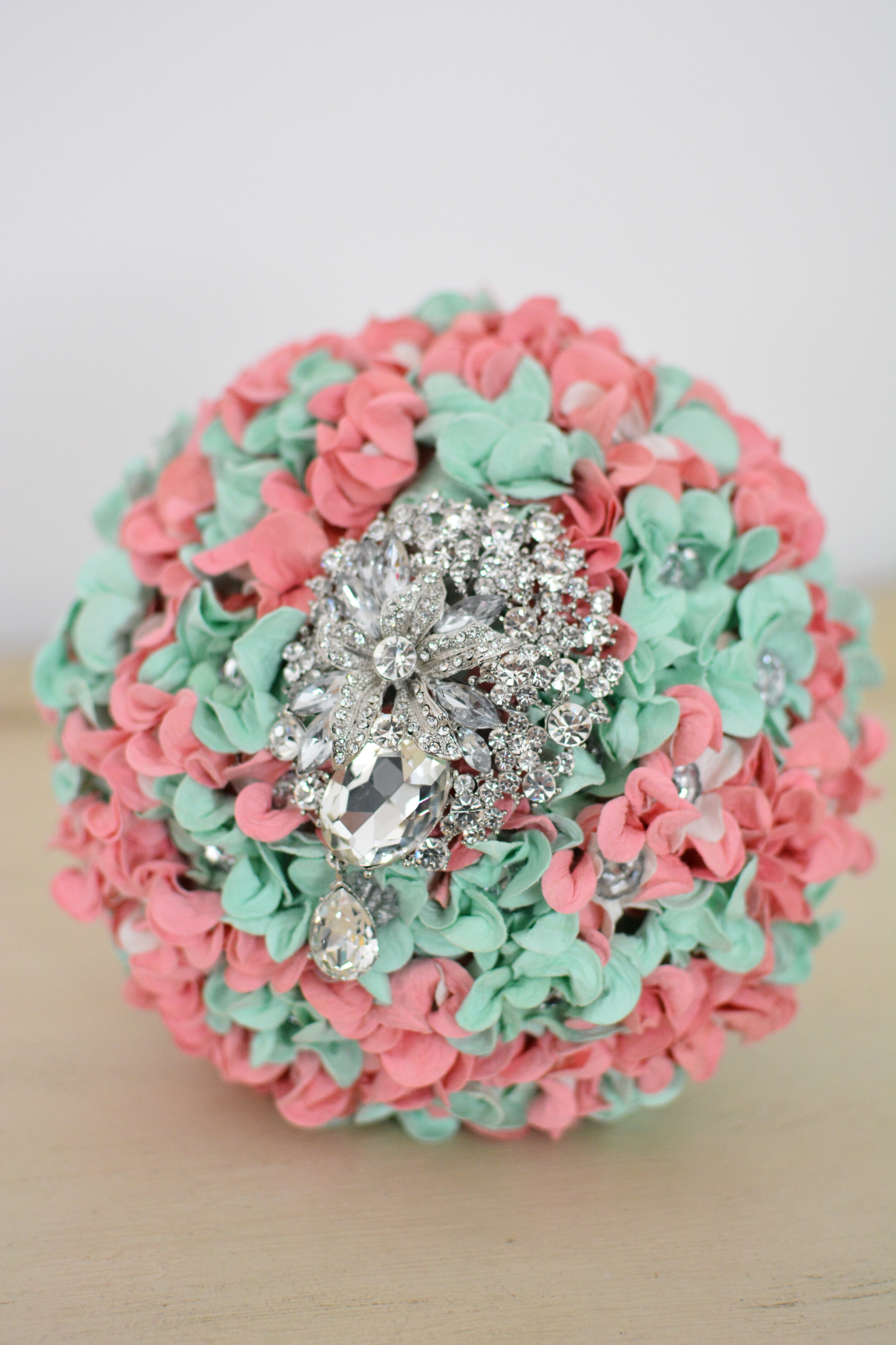 Brooch and flower bouquet best sale
