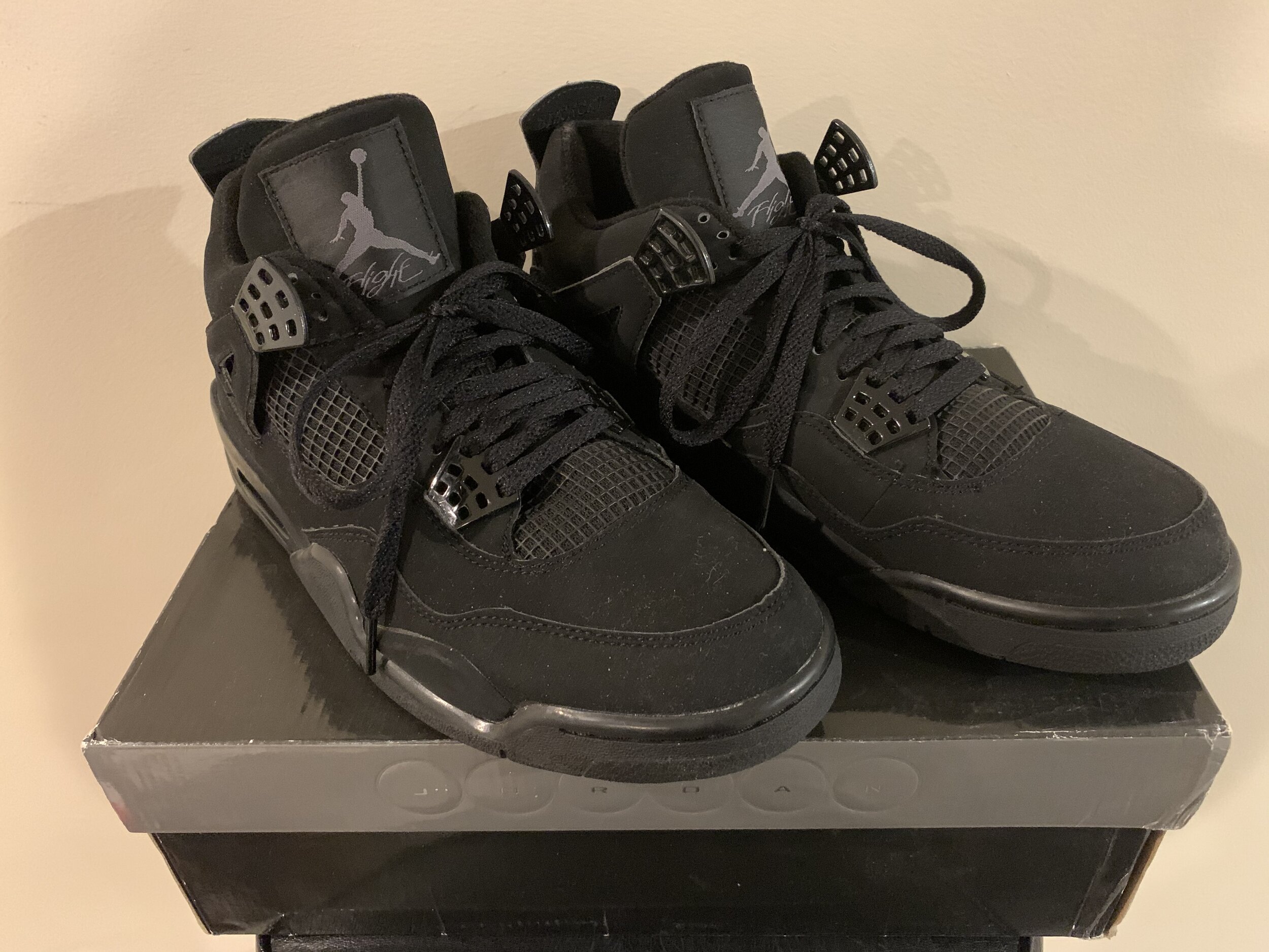 Nike_air Jordan Retro 4 Black Cat With Original Box
