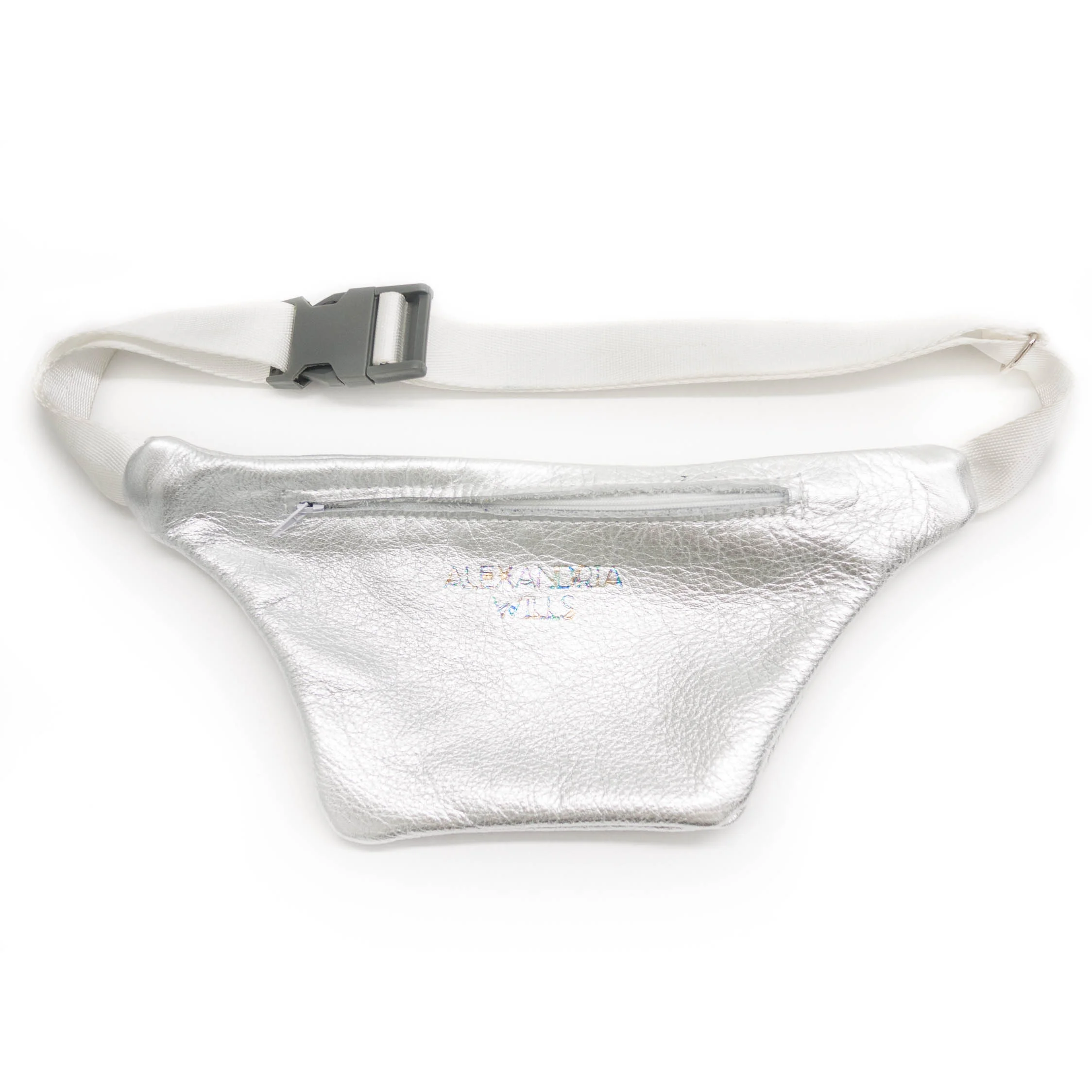 silver fanny pack