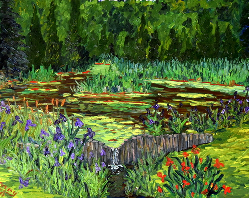 Iris Garden U Of M Arboretum Premium Blend Studios