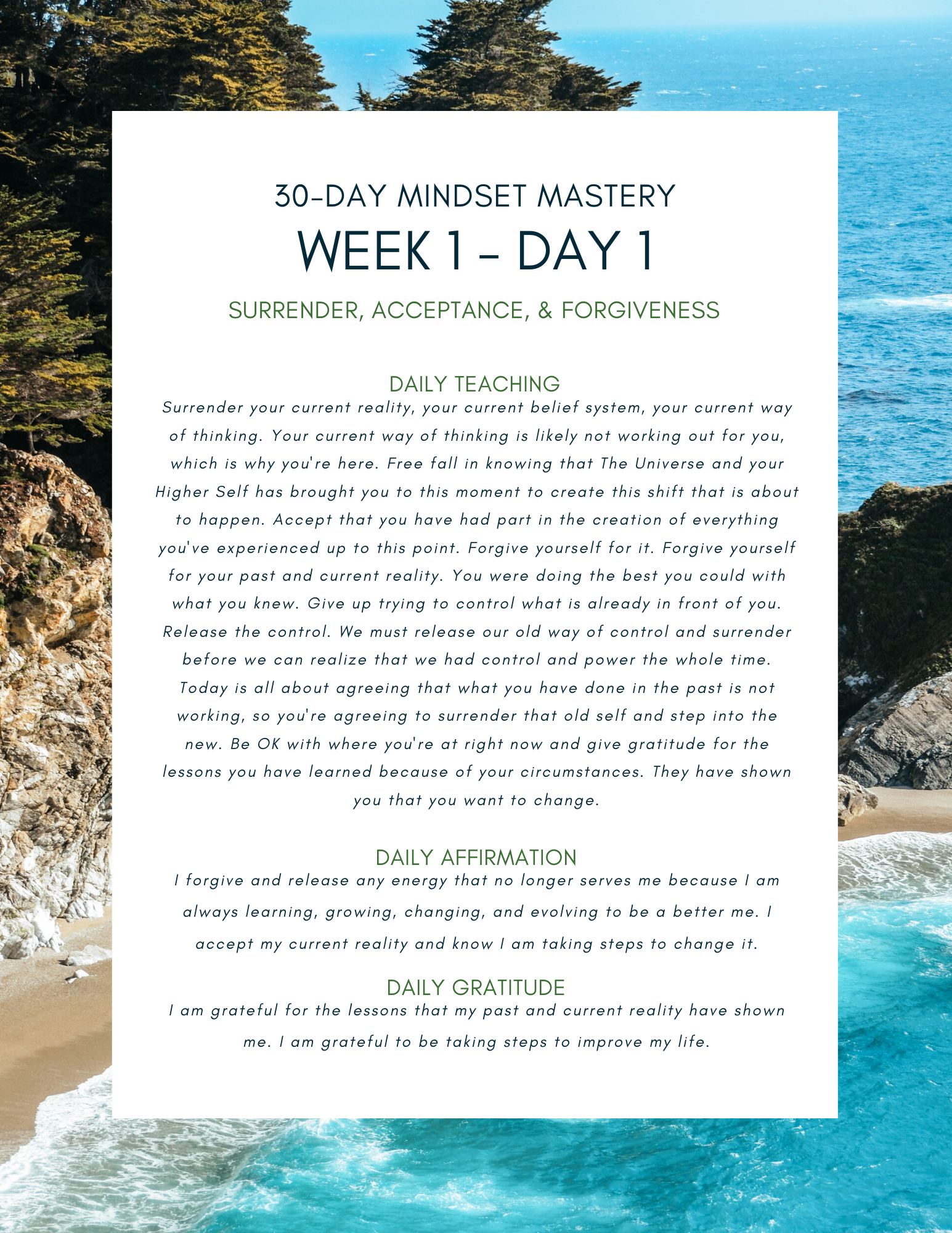 30 Day Mindset Mastery Challenge The City Sidewalks