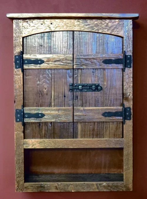 Arched Barnwood Toilet Cabinet Barn Wood Furniture Rustic