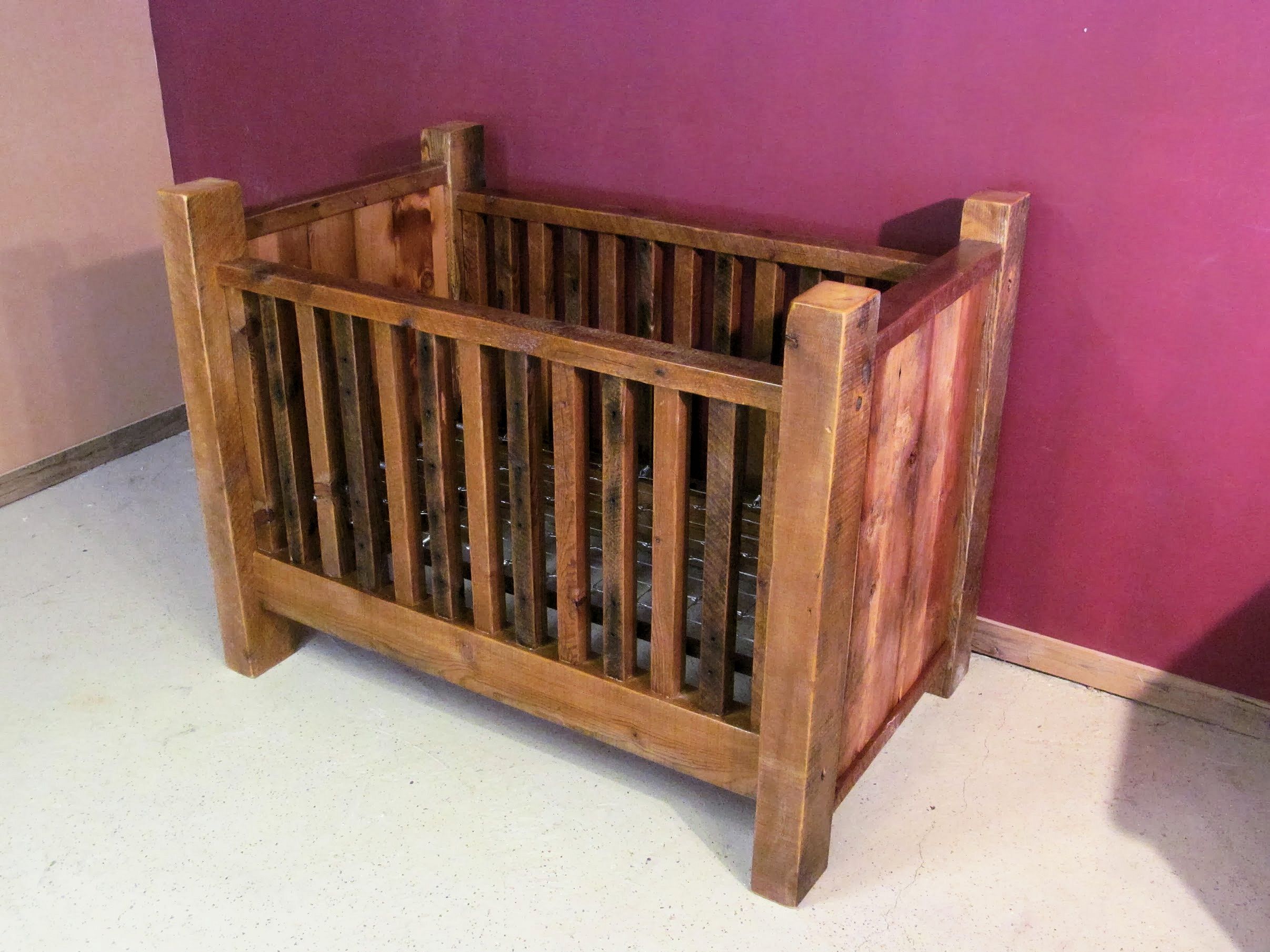 barn wood crib