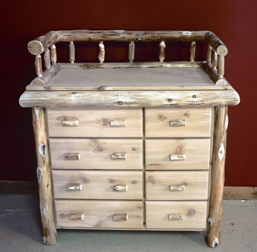 unfinished wood changing table dresser