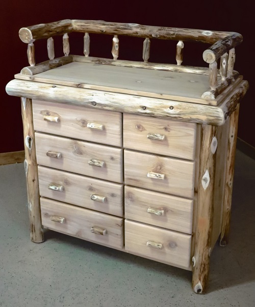unfinished wood changing table dresser
