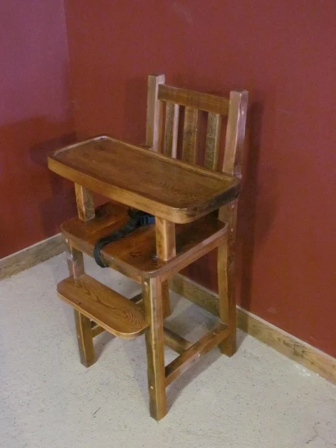 rustic baby high chair