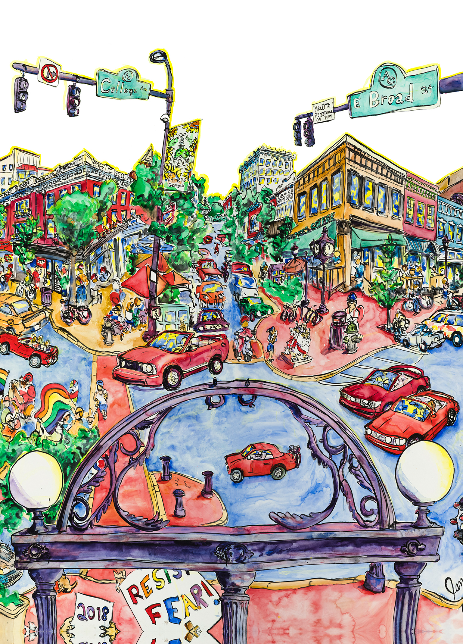 Downtown Athens Above The Arch Jamie Calkin