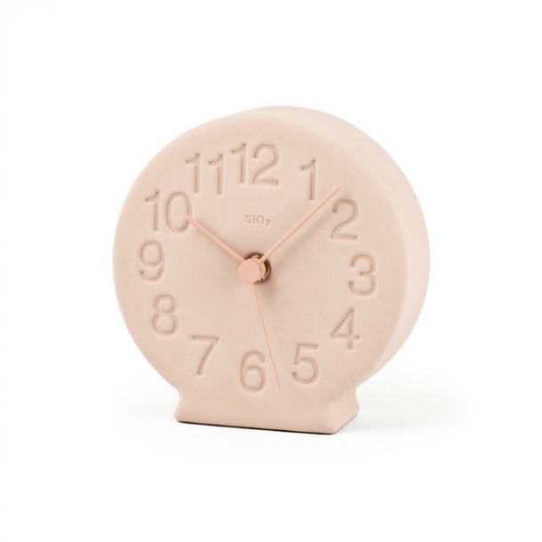 Earth Desk Clock Blush Acacia