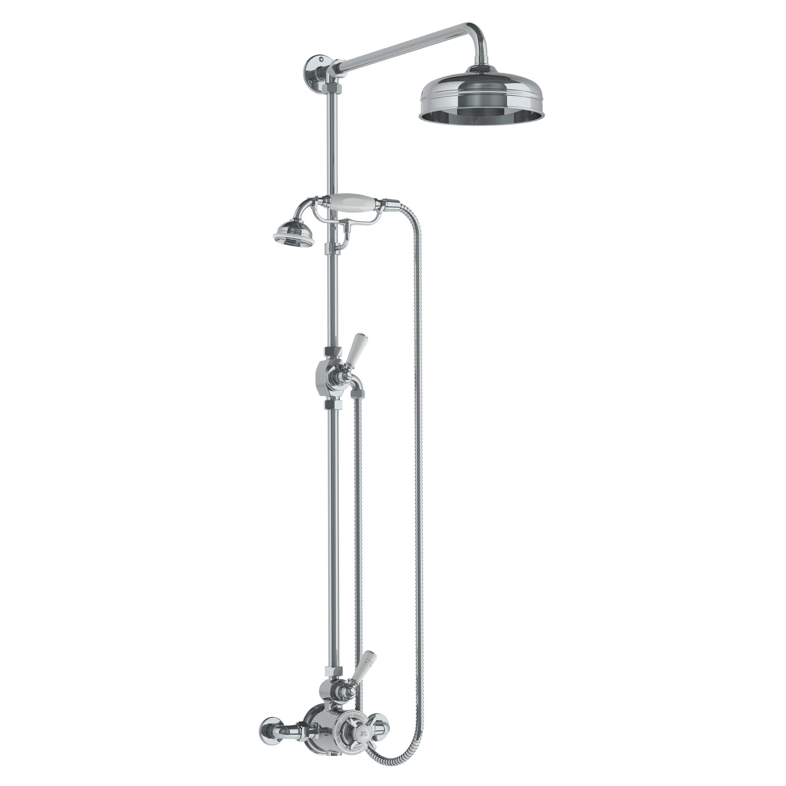 GD 8704 Classic thermostatic valve with riser, hand shower