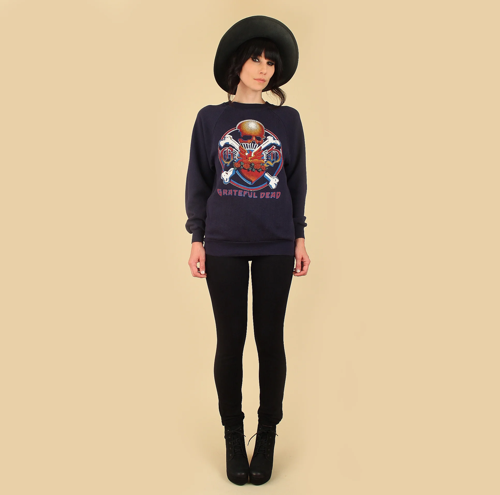 Vintage Grateful Dead Sweatshirt 1981 Go To Heaven Tour Hellhound Vintage