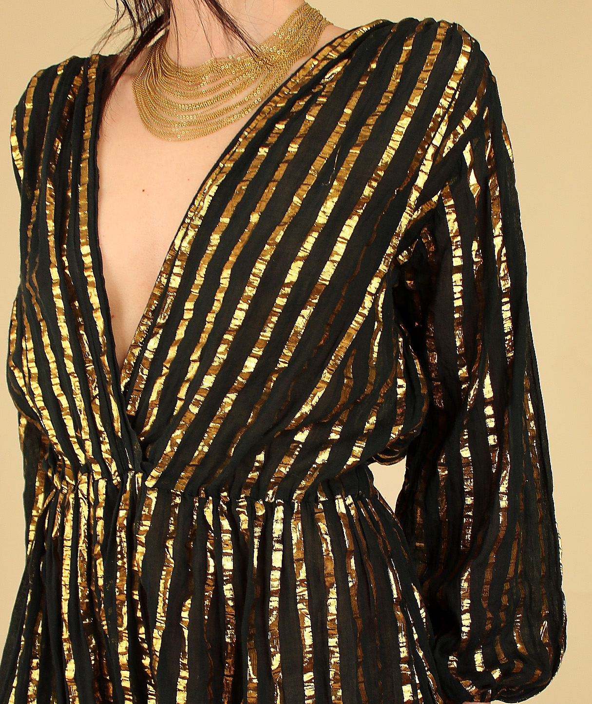 70s gold disco jumpsuit