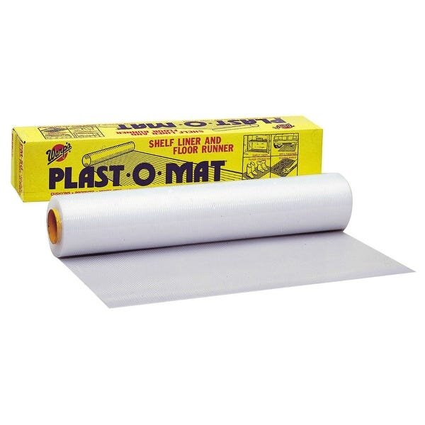 Plast-O-Mat 12 In. x 20 Ft. Clear Ribbed Non-Adhesive Shelf Liner (Double  Roll) - Valu Home Centers