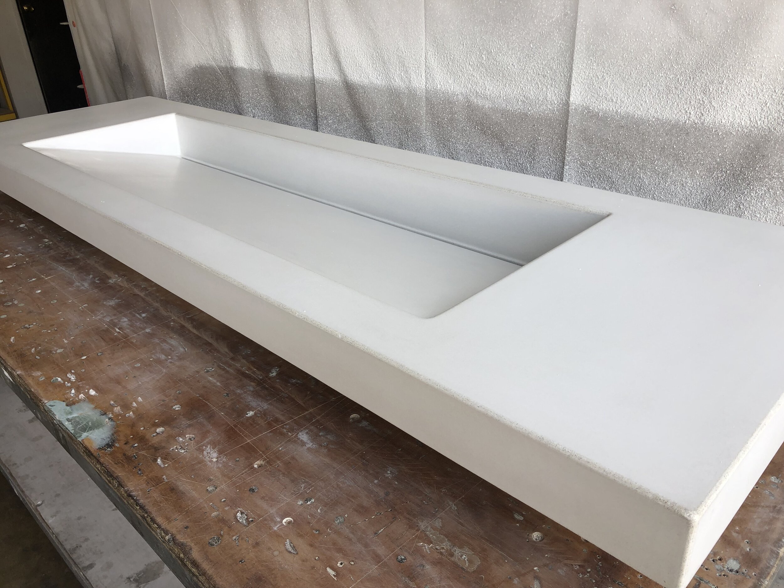 Concrete Sink Ramp Trough Made To Order Opusconcrete