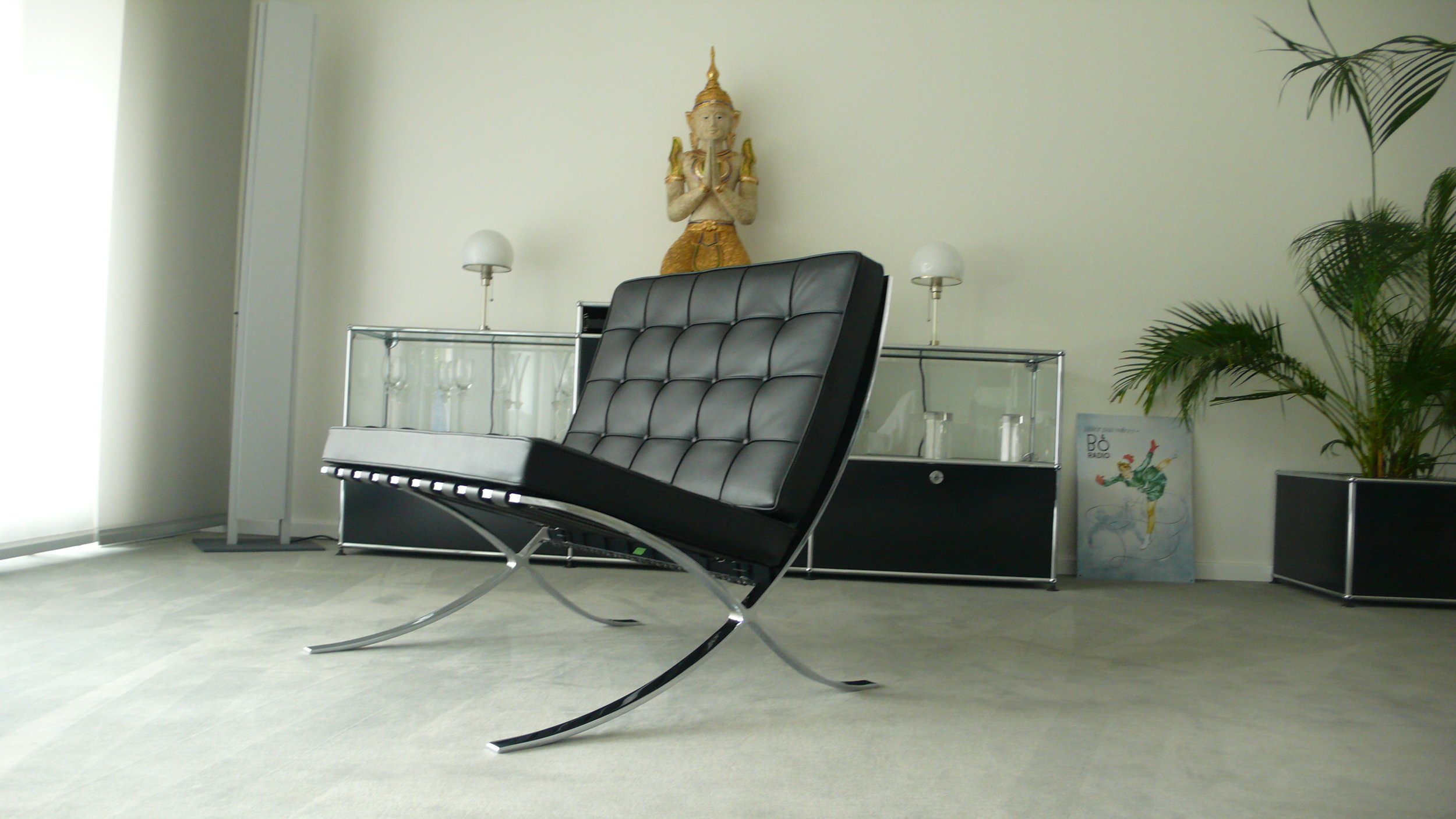 Knoll Barcelona Chair Mies V D Rohe Leder Schwarz Top Furniture4life