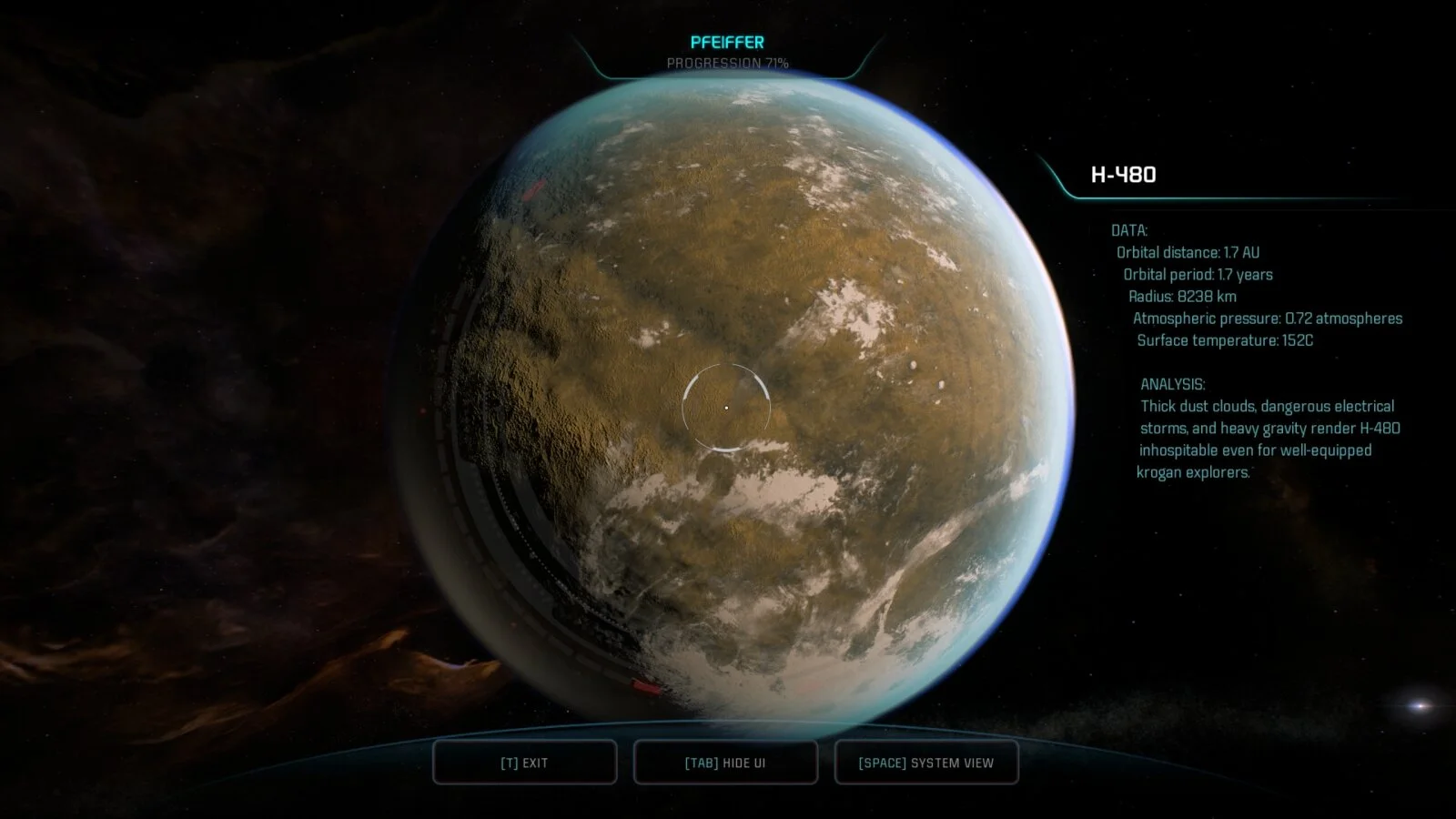 Mass Effect Scanner Planet