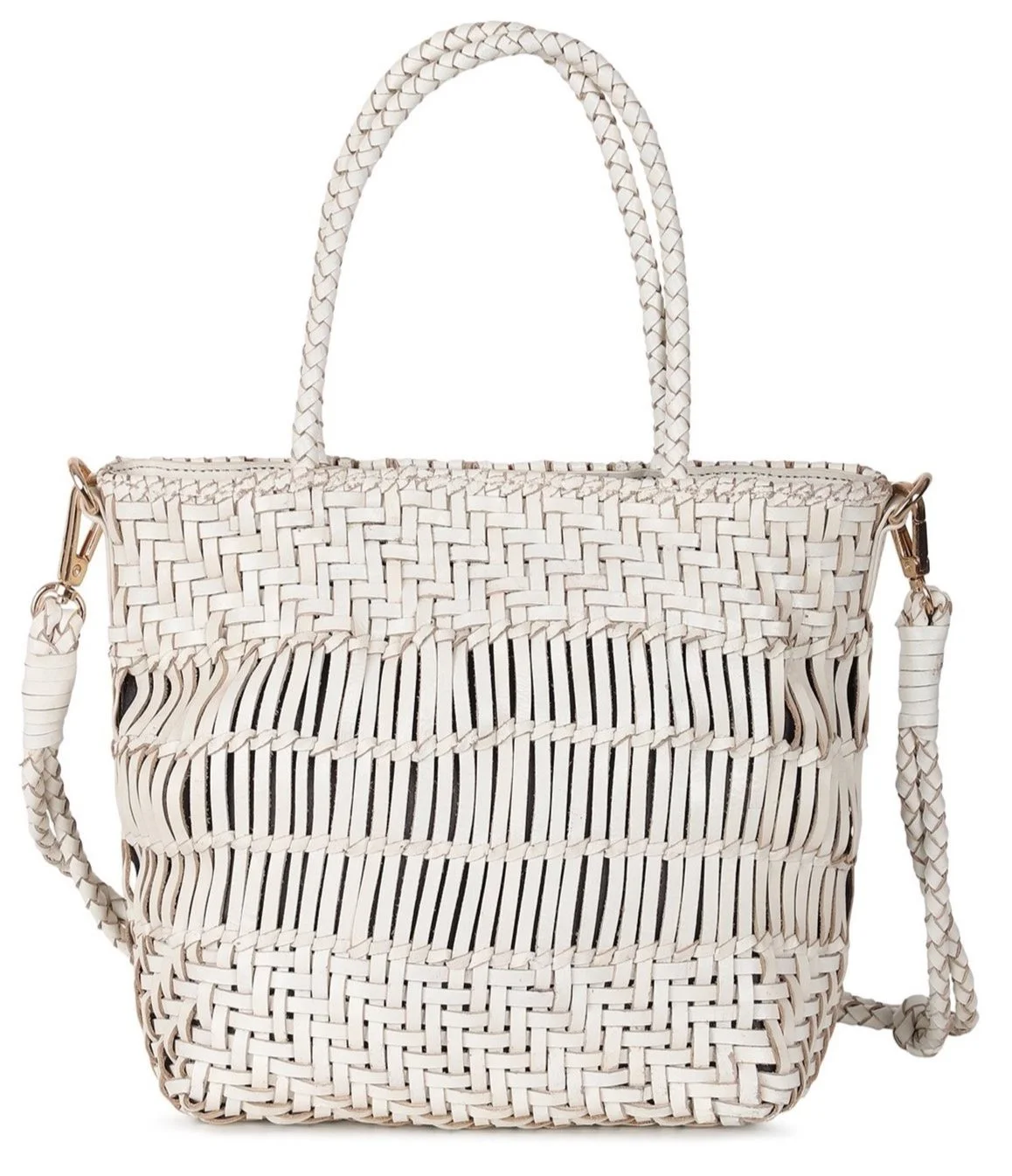 KAYA Small Tote Crossbody - White — RAFE New York