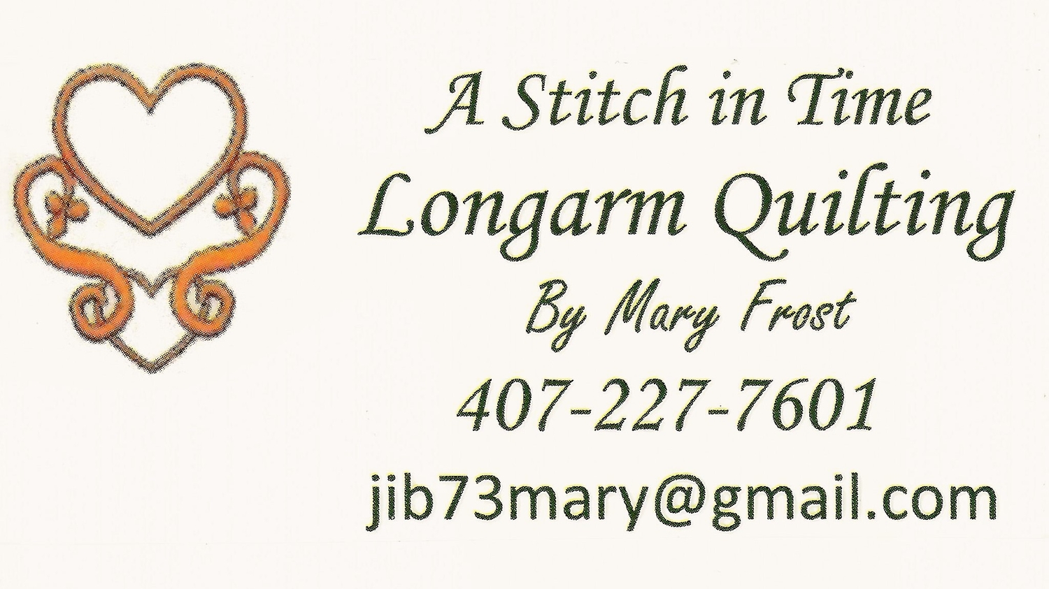 A Stitch in Time Longarm Quilting by Mary Frost