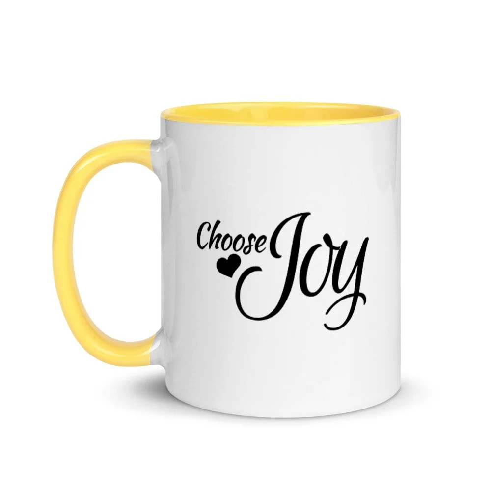 Choose Joy Mug with Color Inside — Rob Works Entertainment