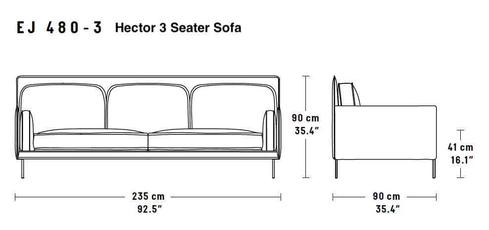 Ej 480 Hector Sofa 3 Seater Fair