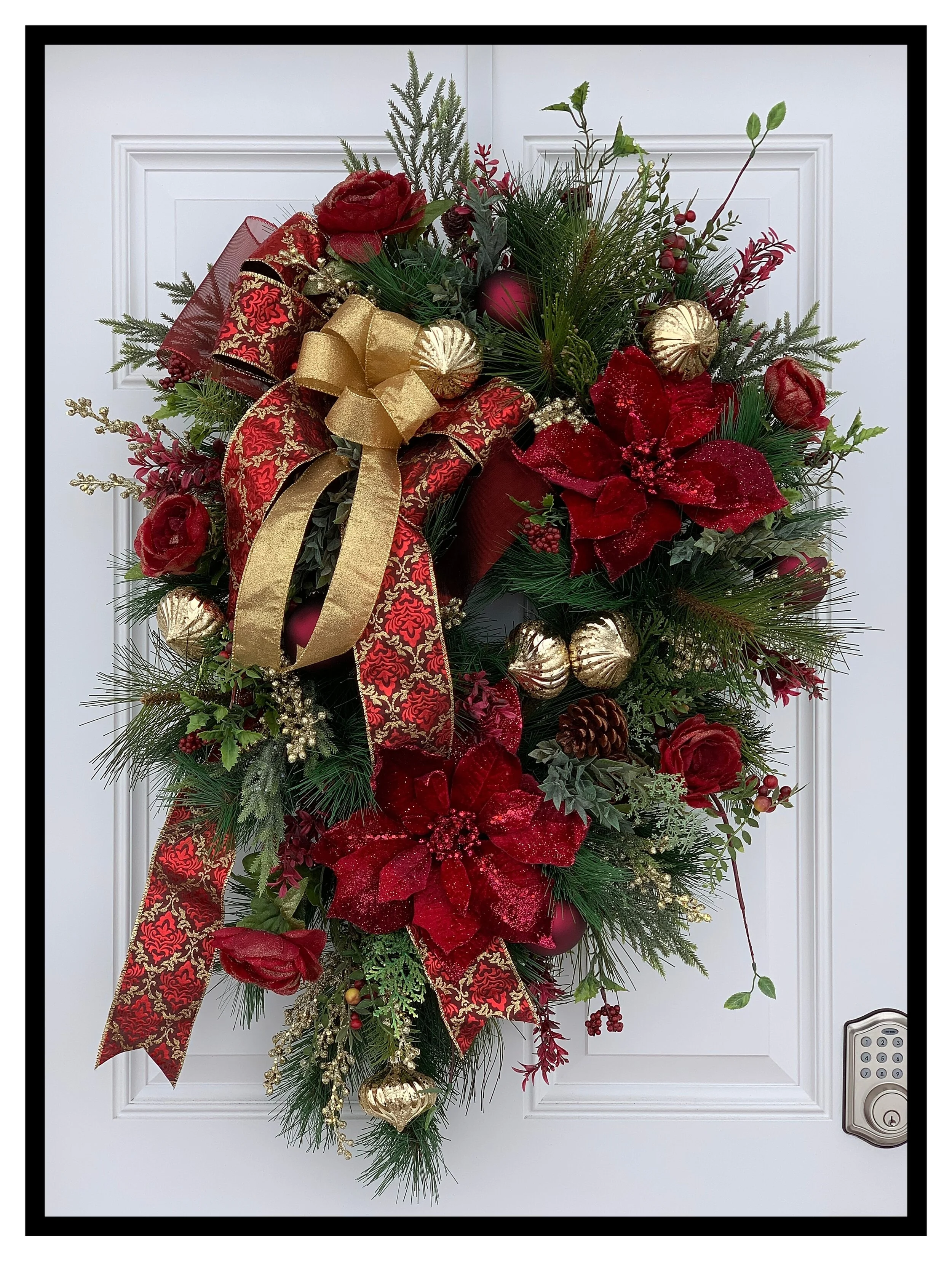 Elegant Christmas Wreath Holiday Door Wreath Sugar Creek Home