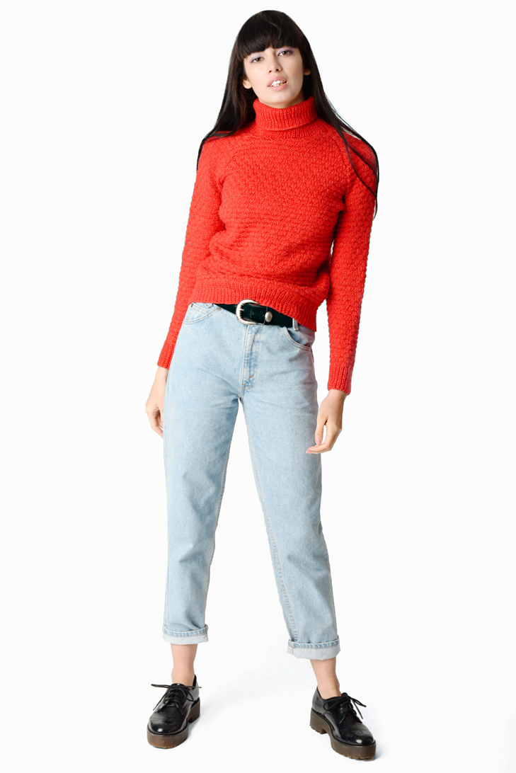 thick polo neck jumper