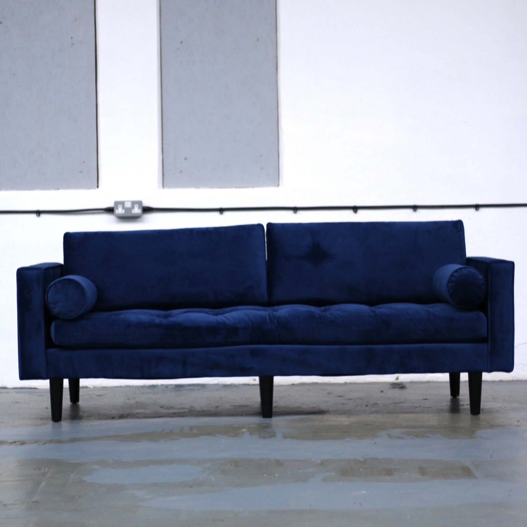 Richmond Blue Velvet Sofa Wedhead Furniture Hire Richmond Blue Velvet Sofa Wedhead