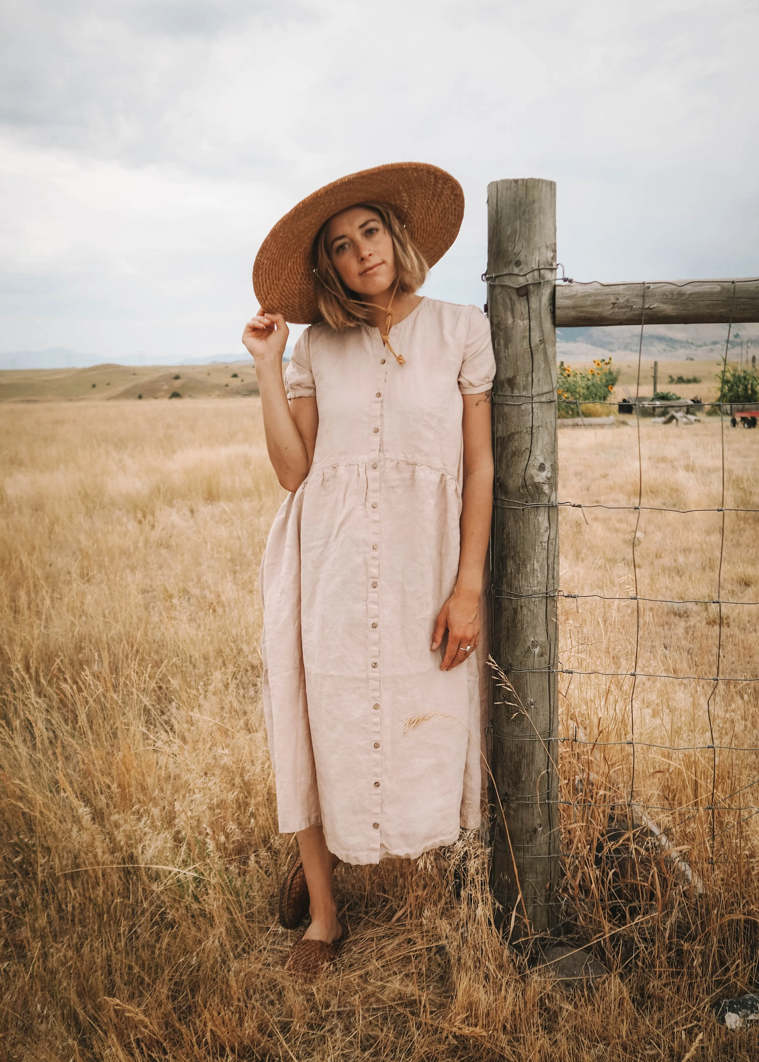 linen prairie dress