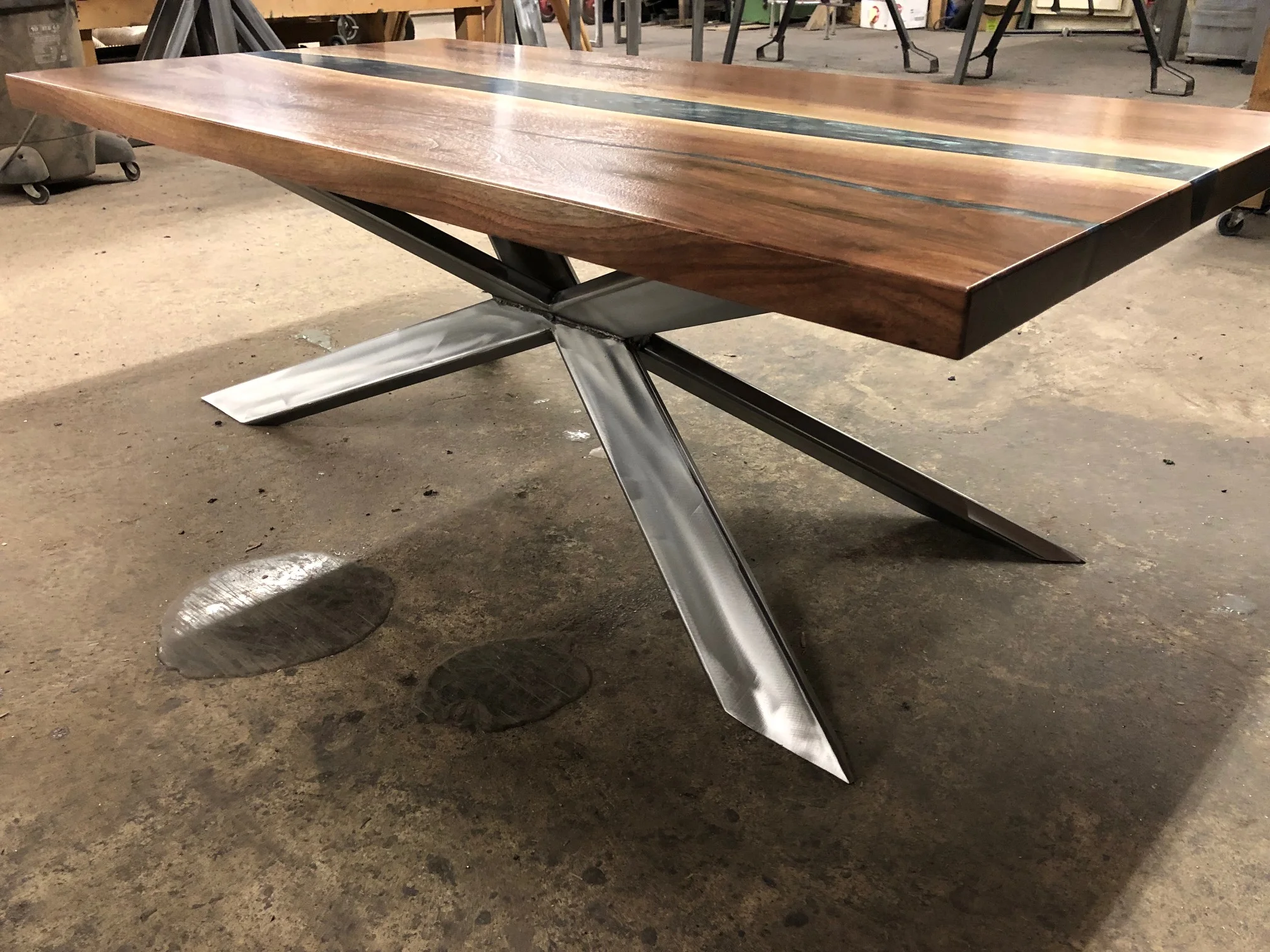 Live Edge Walnut Resin Best Coffee Table Higgins Fabrication Live Edge Walnut Resin Best Coffee Table Higgins Fabrication