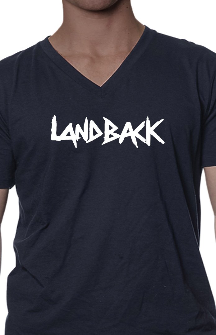Land Back V-Neck T-Shirt Welcome to Honor The Merchandise Store