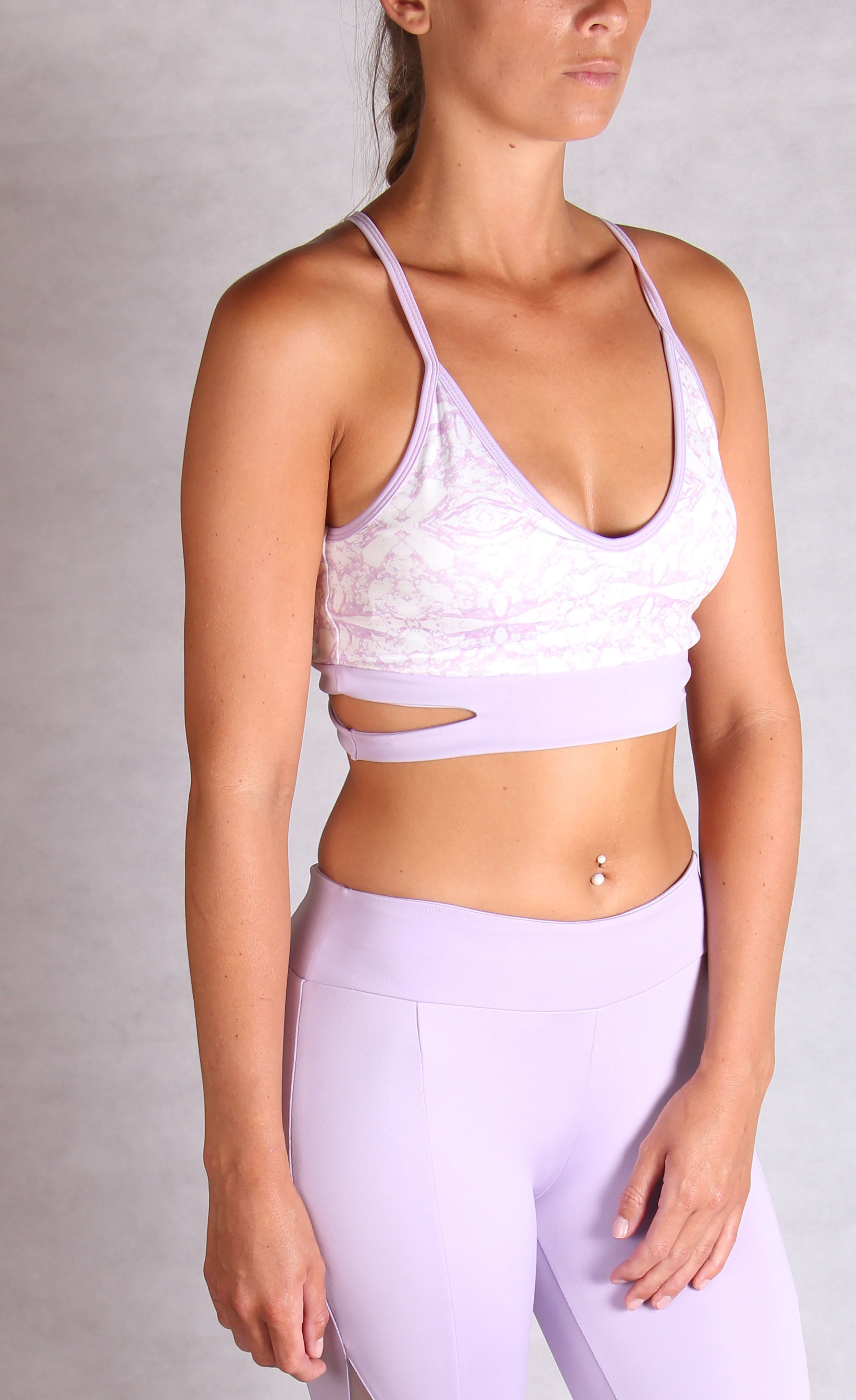 lilac sports bra