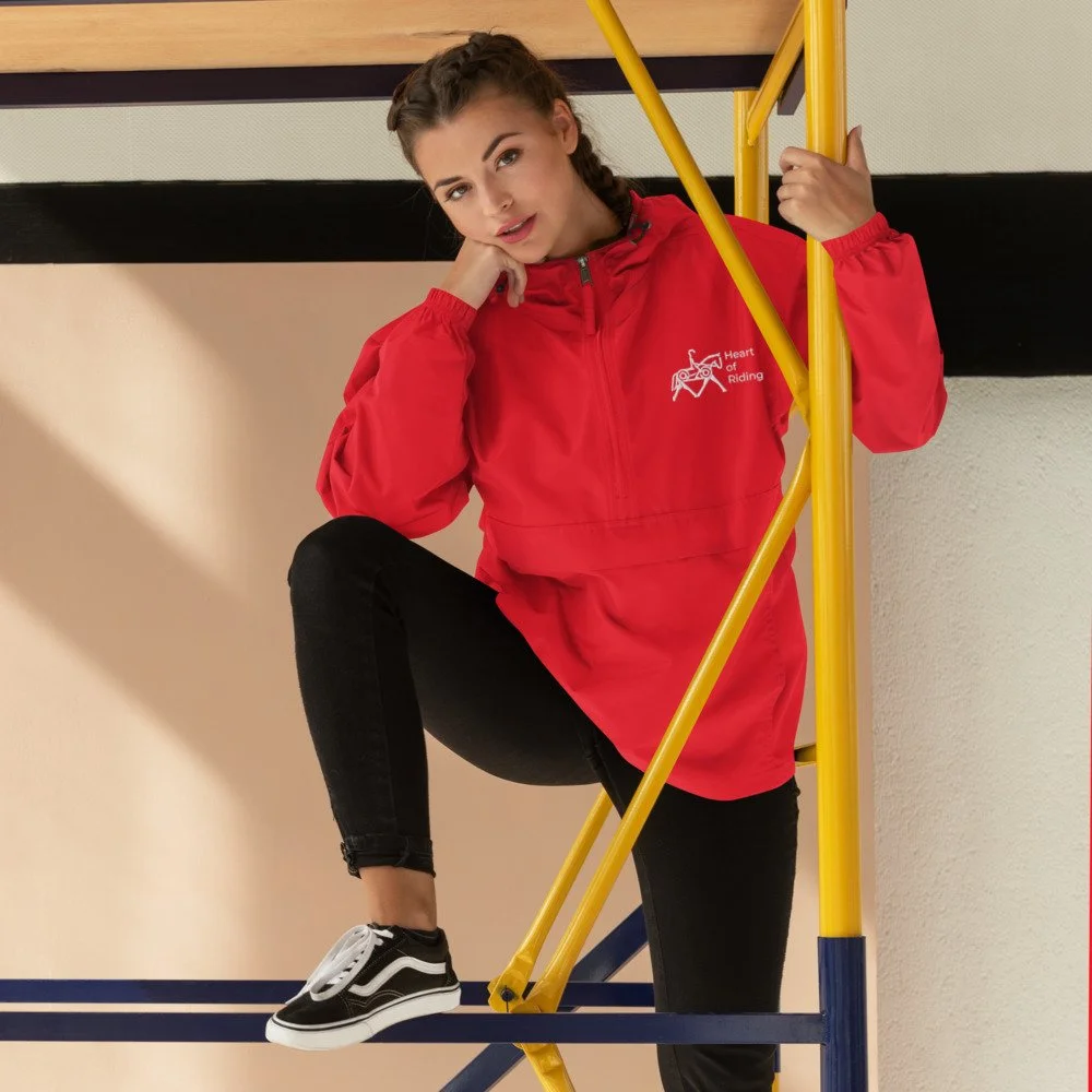 Red champion hotsell packable jacket