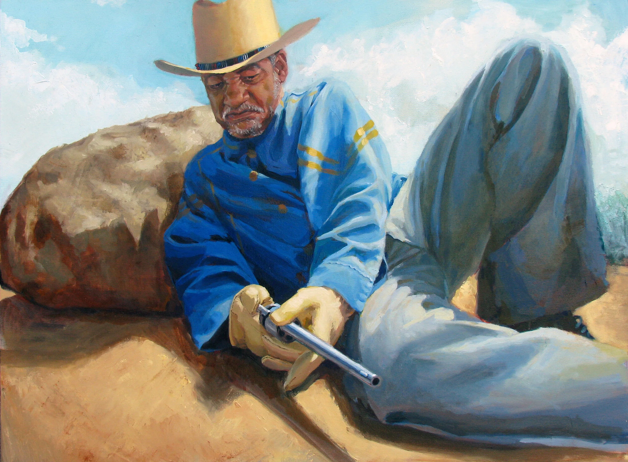 Buffalo Soldier In Action - PRINT 