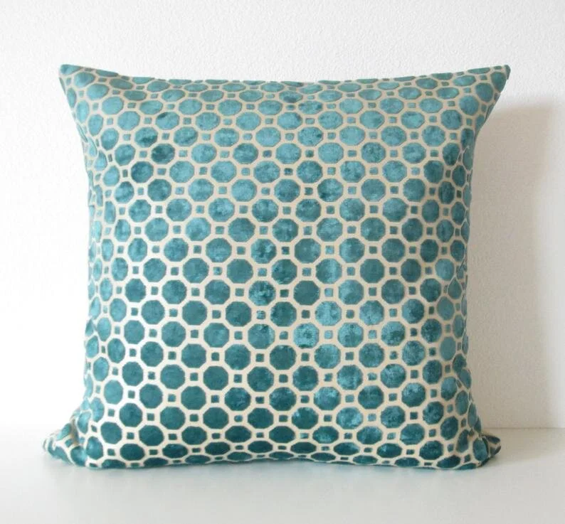 teal bolster pillow