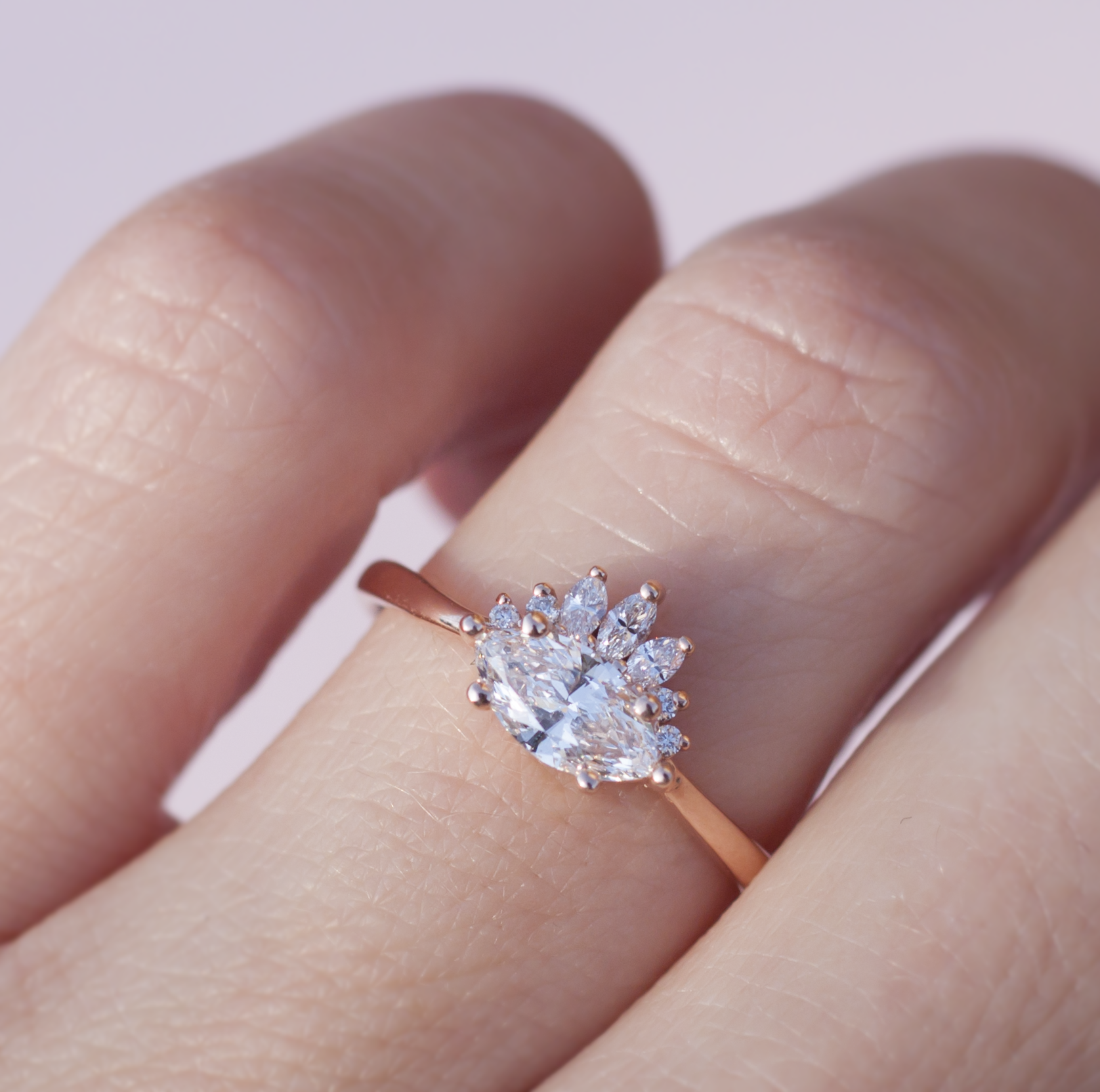 Marquise Diamond Engagement Ring Anastassia Sel