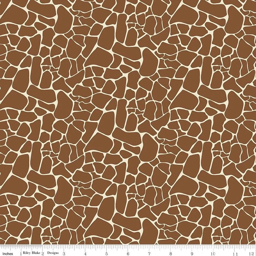 Around the World Giraffe Brown - Makower UK - PER QUARTER METRE Around the World Giraffe Brown - Makower UK - PER QUARTER METRE
