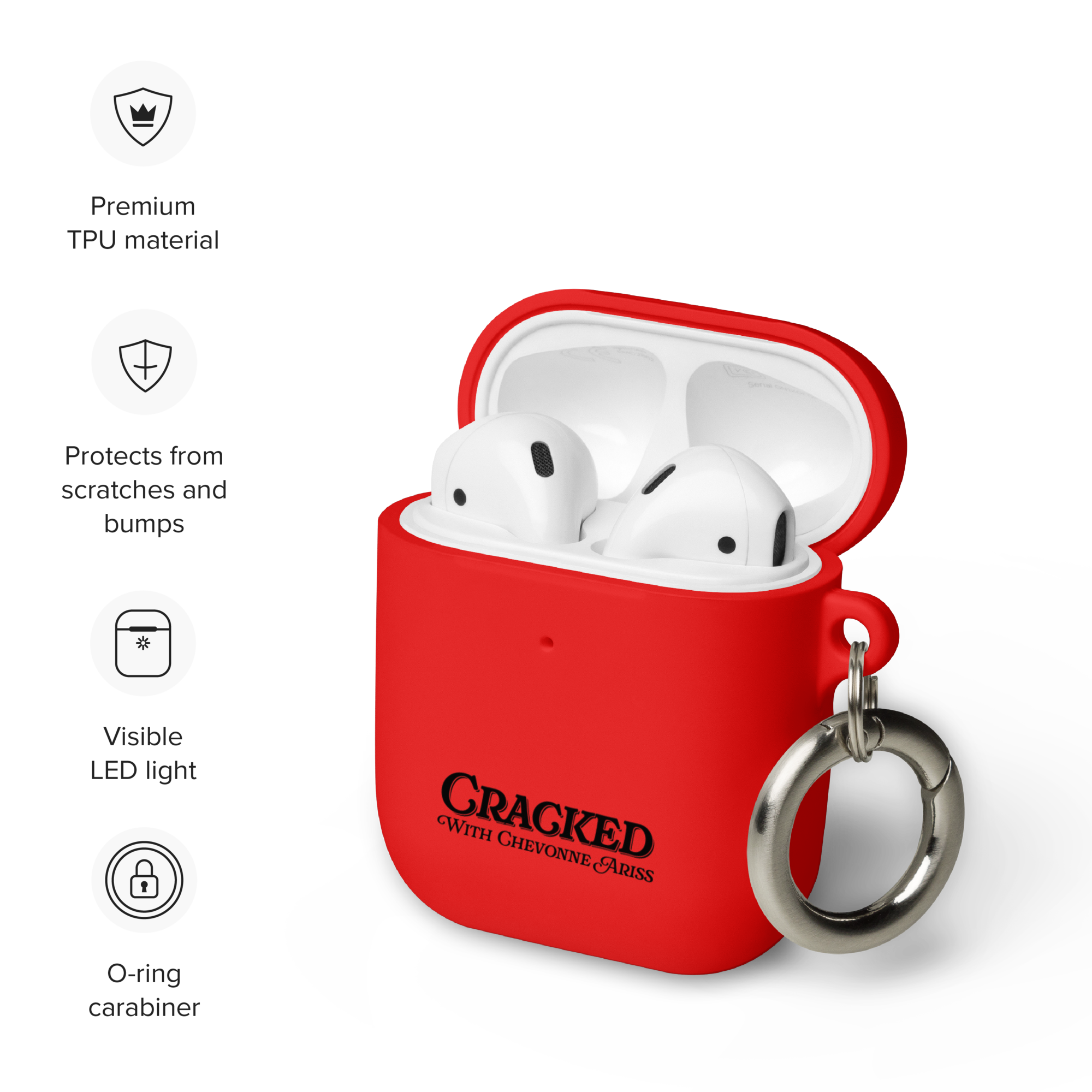 Cracked (lettering only) AirPods case — rüna