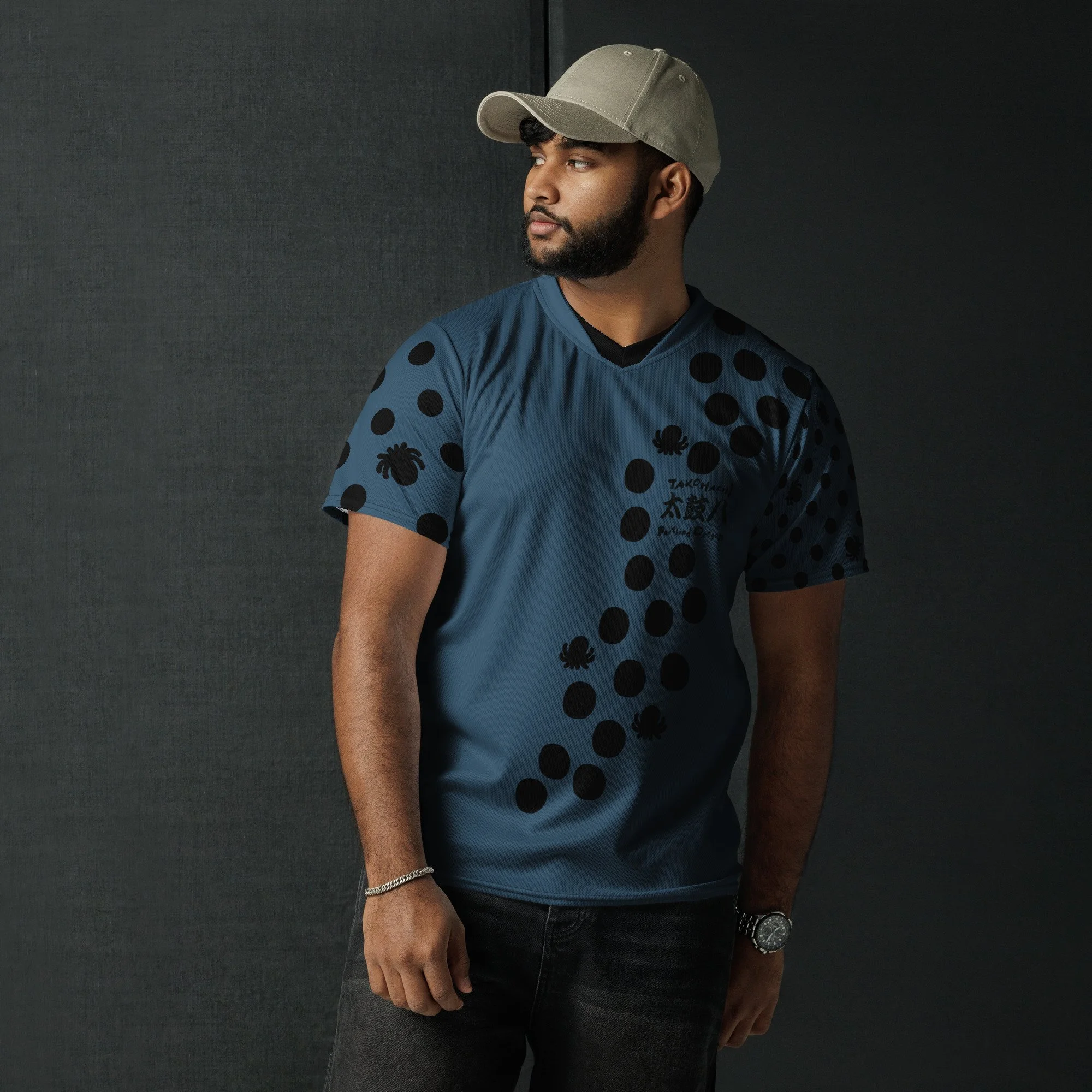 TAKO DOTS - MATT BLUE UNISEX sports jersey (All-Over Print
