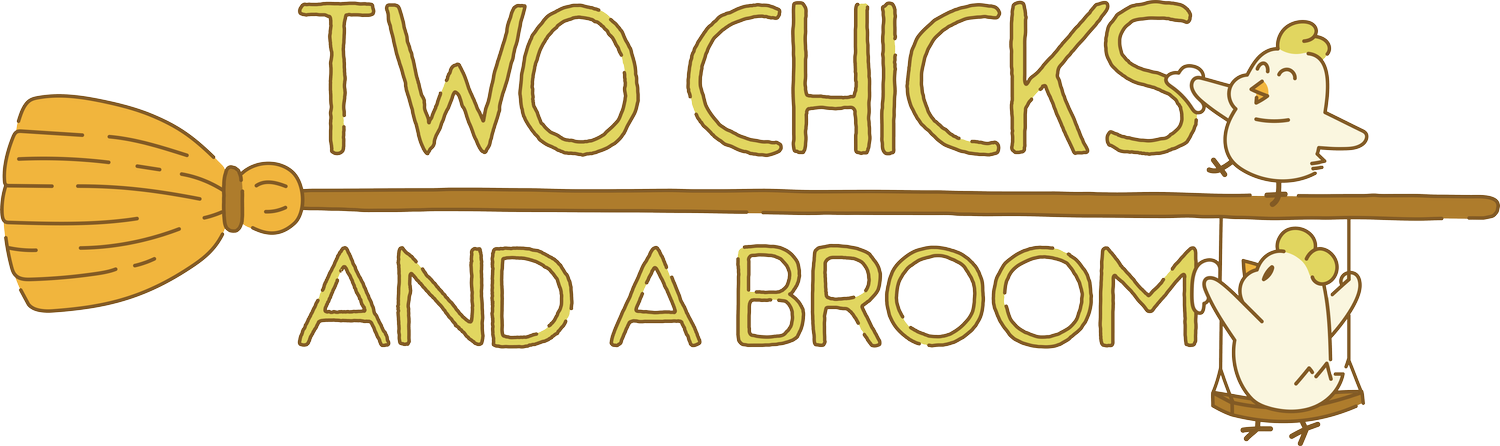 Two Chicks and a Broom