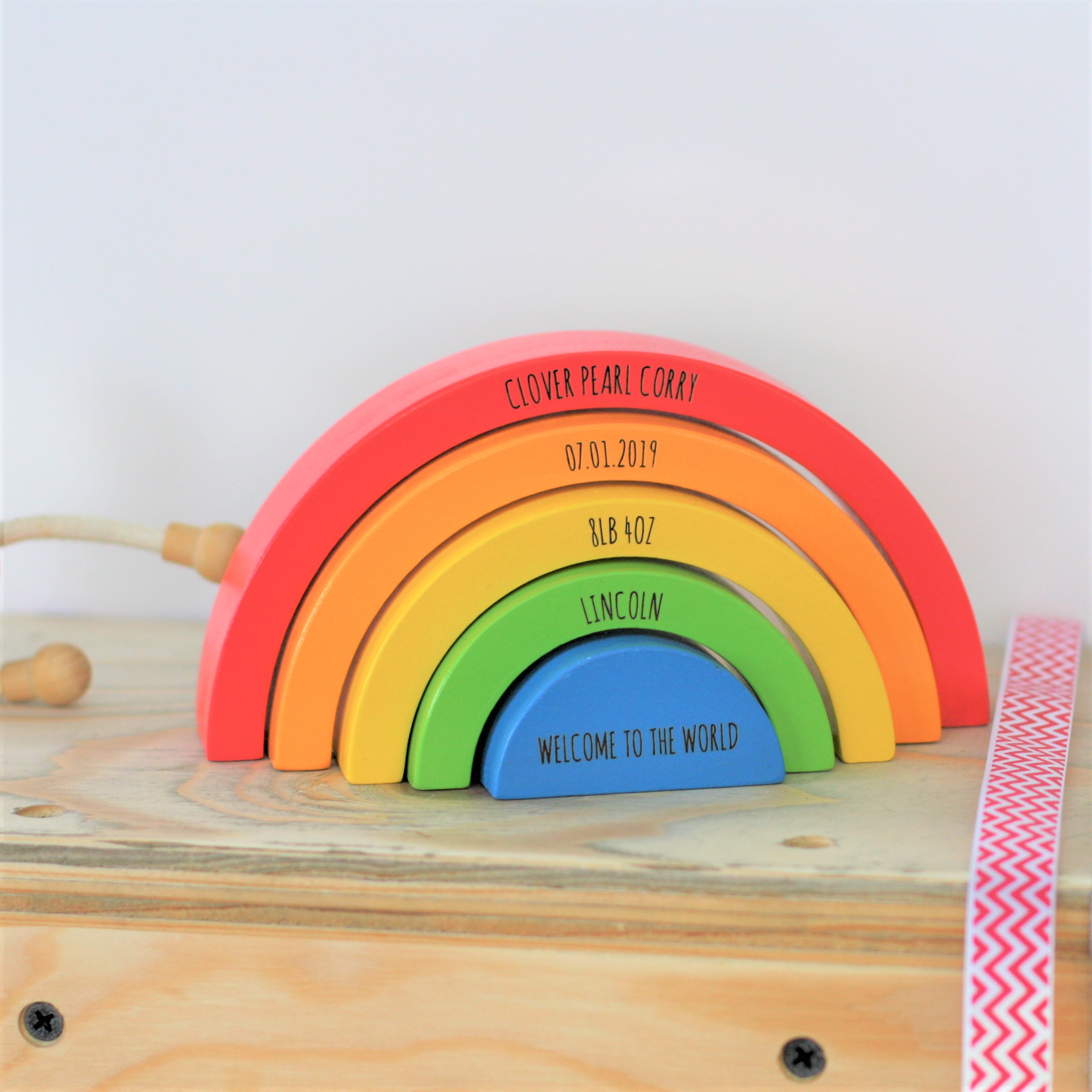 Rainbow blocks wooden sales