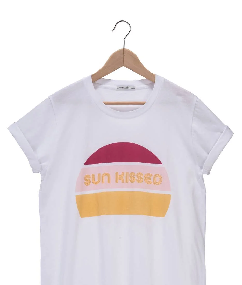 SUN KISSED TEE - WHITE — Mood LifeClub