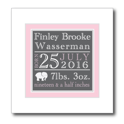 birth announcement print