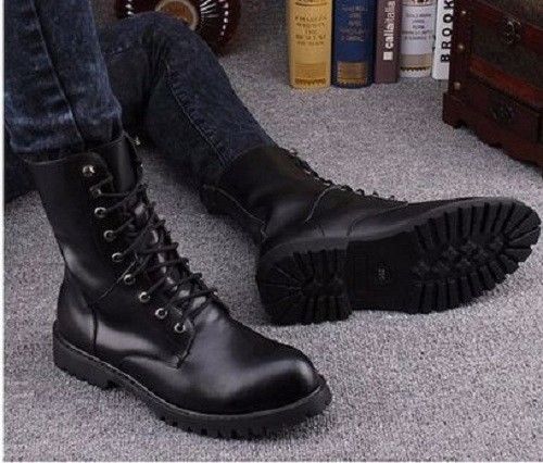 military style motorcycle boots