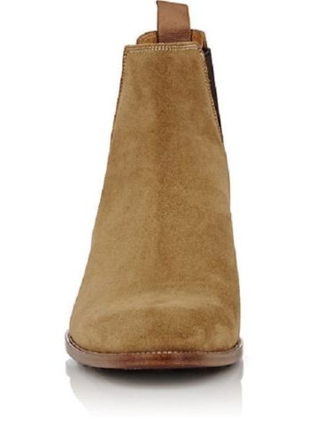 camel colored chelsea boots