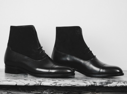 mens black cap toe boots